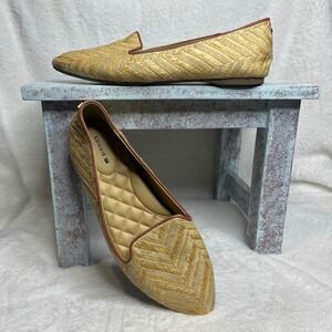 Birdies The Heron Loafer Flat Straw Weave Women's Size 8.5 Tan Brown